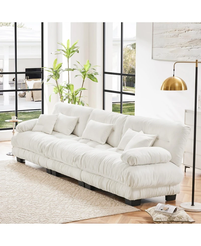 Streamdale Furniture 3-Seater Modular Chenille Sectional Sofa - Soft & Comfy Upholstered Furniture