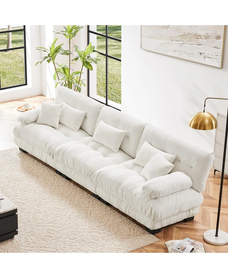 Streamdale Furniture 3-Seater Modular Chenille Sectional Sofa - Soft & Comfy Upholstered Furniture
