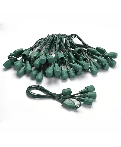 DELight 10PCS 2.5Ft Extension Cord Y-Splitter 3 Way Waterproof IP65 Connector for DELight Outdoor String Lights Decor