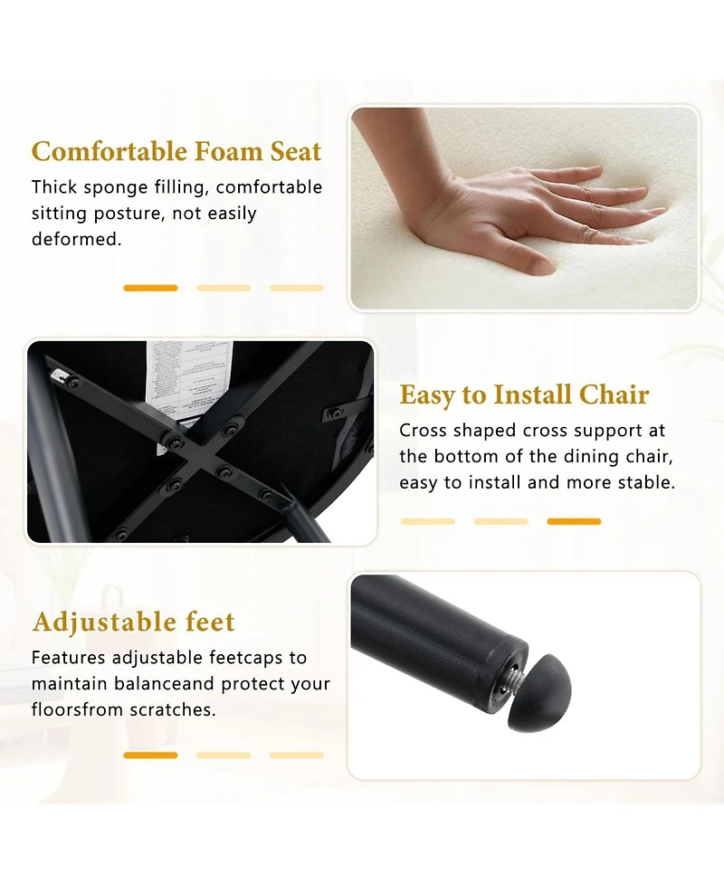 Streamdale Furniture Streamdale Set of 2 Gray Velvet Dining Chairs with Black Legs