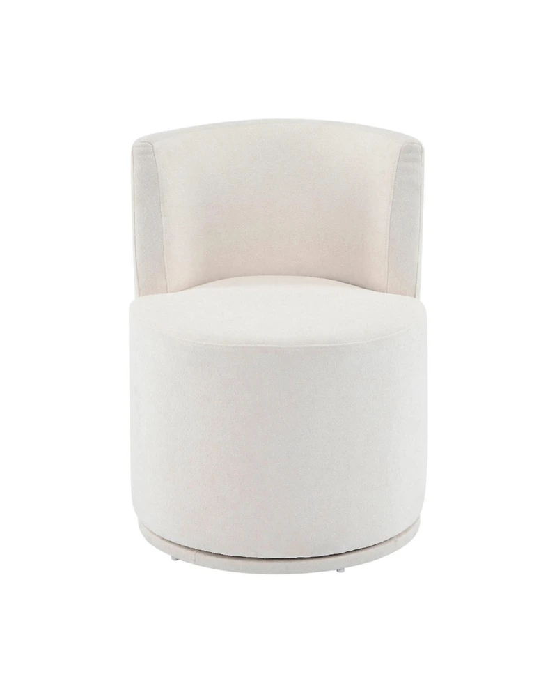 Streamdale Modern Swivel Upholstered Side Chair in Beige