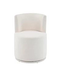 Streamdale Modern Swivel Upholstered Side Chair in Beige