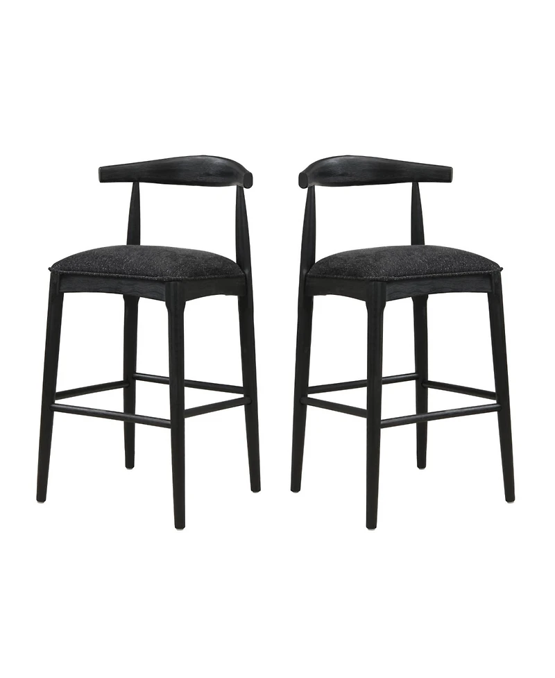 Streamdale Furniture Streamdale Stylish Upholstered Mid-Century Bar Stool with Rubberwood Frame