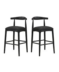 Streamdale Furniture Streamdale Stylish Upholstered Mid-Century Bar Stool with Rubberwood Frame