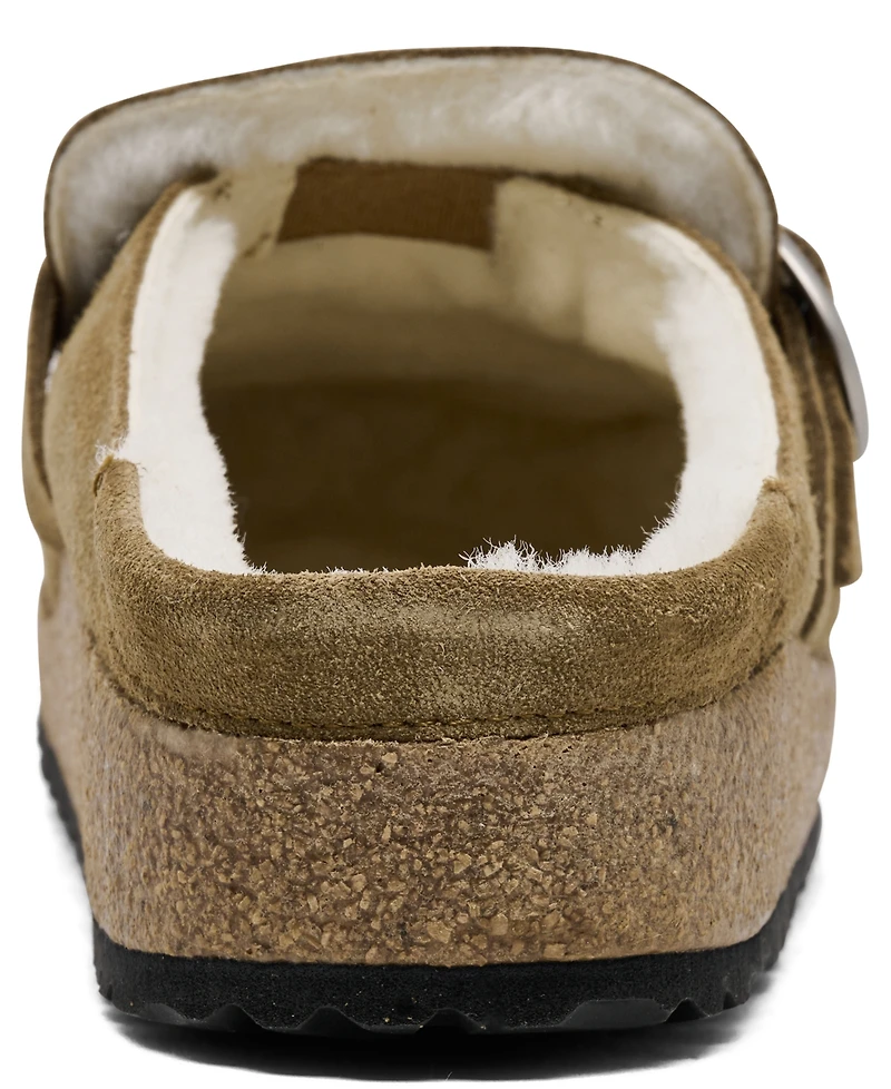 Birkenstock Women's Buckley Shearling Suede Leather Clogs from Finish Line