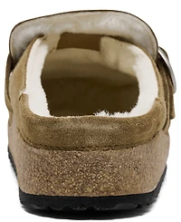 Birkenstock Women's Buckley Shearling Suede Leather Clogs from Finish Line