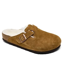Birkenstock Men's Boston Shearling Suede Leather Clogs from Finish Line