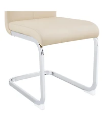 Streamdale Modern Pu Leather Dining Chairs (Set of 4, Beige)