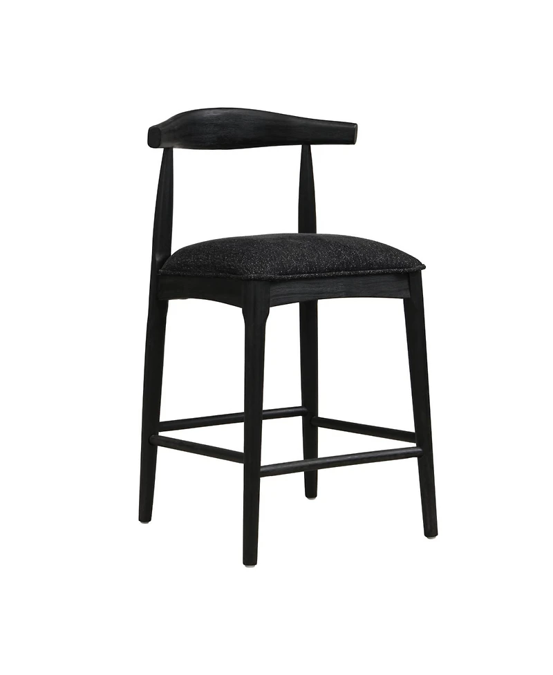 Streamdale Furniture Stylish Upholstered Counter Stool with Curved Backrest
