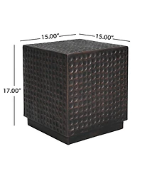 Streamdale Outdoor Side Table, Patio End Table Cube, Coffee Table