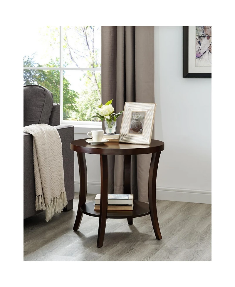 Streamdale Perth 3-Piece Espresso Oval Coffee Table with End Tables Set