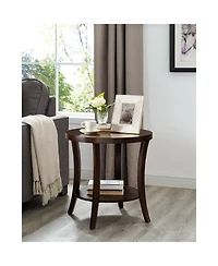 Streamdale Perth 3-Piece Espresso Oval Coffee Table with End Tables Set