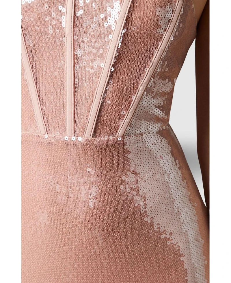 Coast Women's Bandeau Corset Sequin Midi Dress