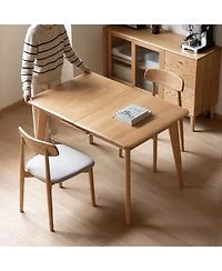 Streamdale Furniture Solid Oak Round Dining Table (Extending, Seats 6-8