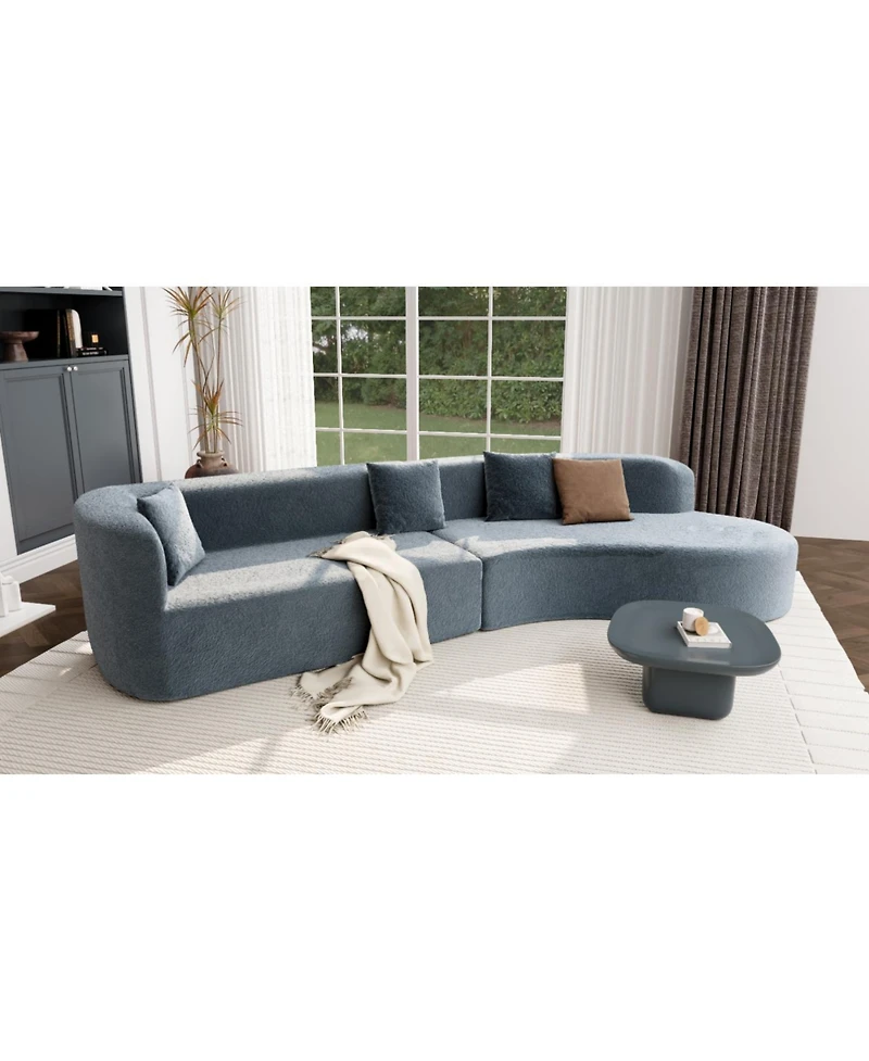 Streamdale Furniture Streamdale Modern Curved Sectional Sofa with Pillows