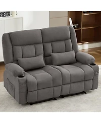 Streamdale Furniture Recliner Loveseat with Cup Holders & Side Pocket for Adults
