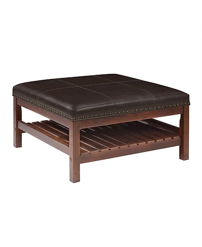 Convenience Concepts 32" Rubberwood Silverton Coffee Table Cocktail Ottoman