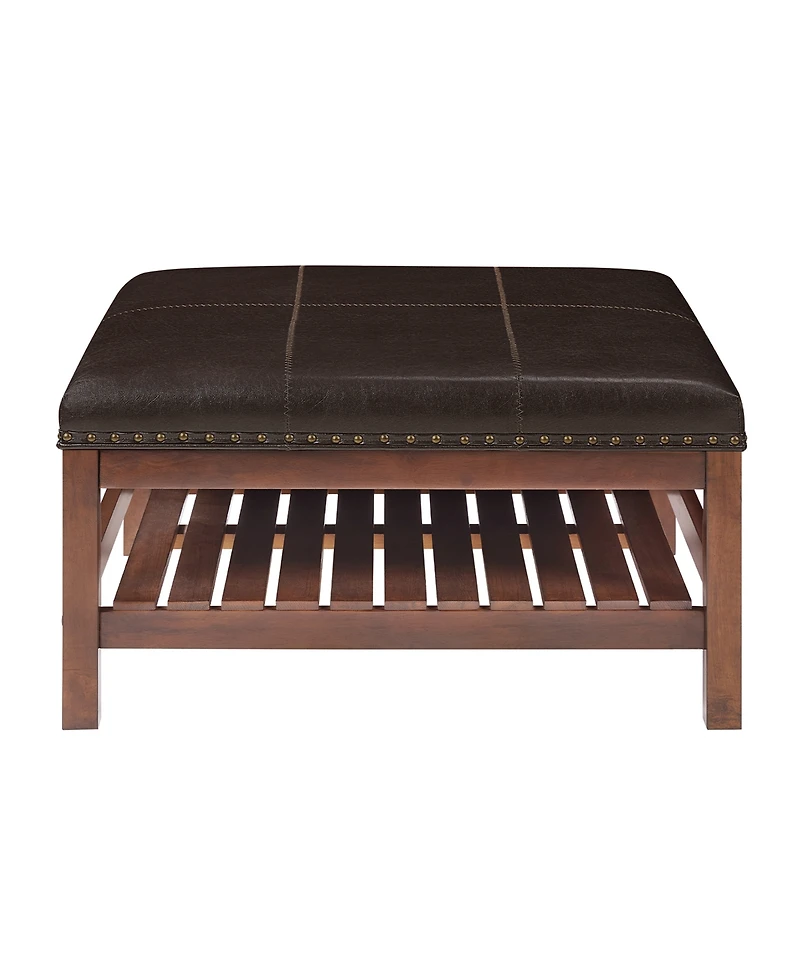 Convenience Concepts 32" Rubberwood Silverton Coffee Table Cocktail Ottoman