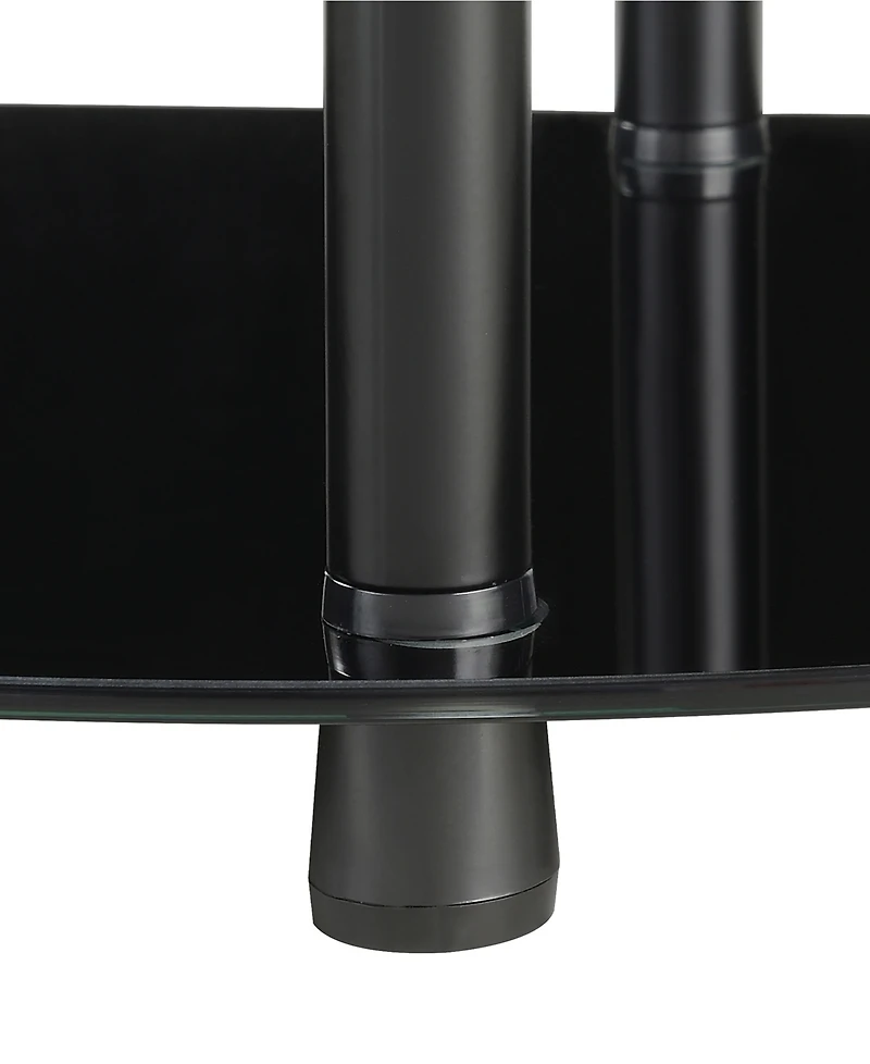 Convenience Concepts 12" Glass Half-Circle Entryway Hall Table