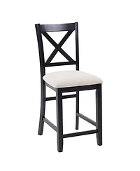 Streamdale Furniture 5-Piece Counter Height Dining Table Set with 4 Chairs, Black & Oak