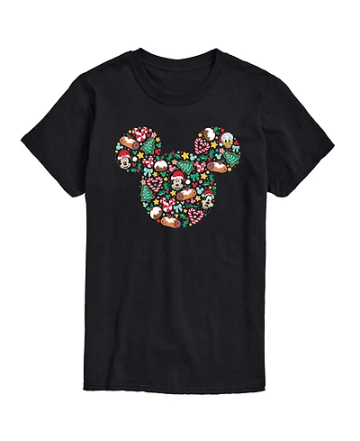 Airwaves Men's Disney Mickey Silhouette Christmas Short-Sleeve Graphic T-Shirt