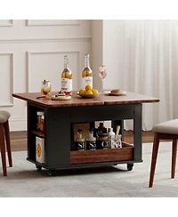 Streamdale Furniture Modern Multi-Function Coffee Side Table with Foldable