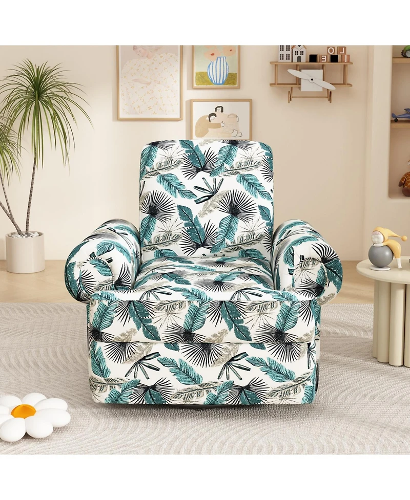 Streamdale Furniture Manual Recliner Sofa Swivel Rocker Chair with Adjustable Backrest