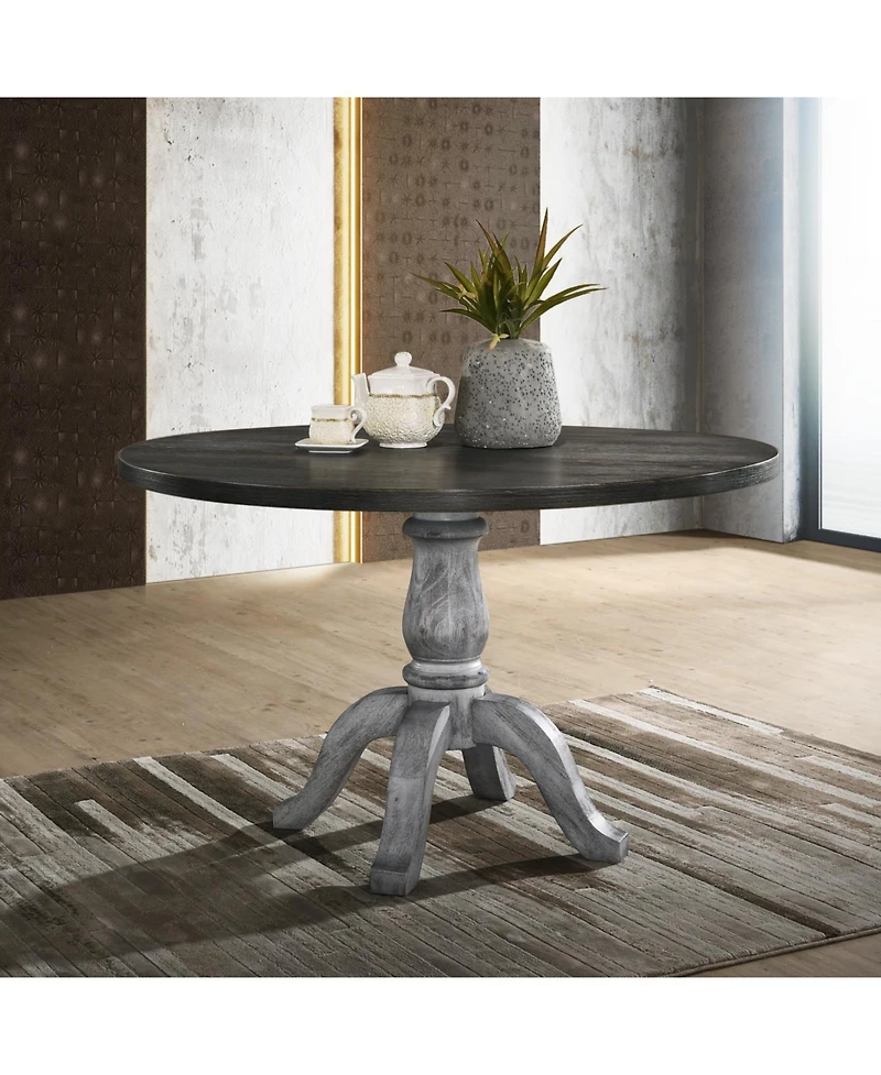 Streamdale Furniture Iris Weathered White Wood 5-Piece Dining Set