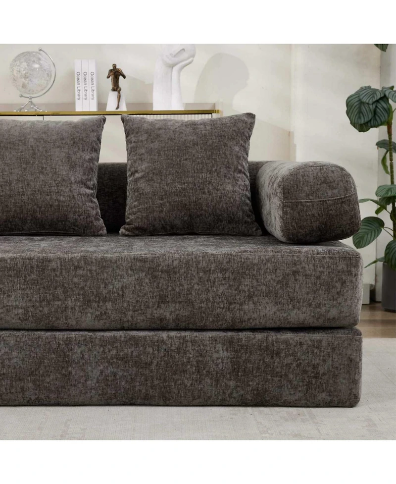 Streamdale Furniture Convertible Sleeper Sofa: Versatile, Space-Saving Chenille Fabric Sofa Bed