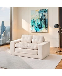 Streamdale Furniture Loveseat Sofa Bed with Memory Foam & Steel Frame - Compact Couch