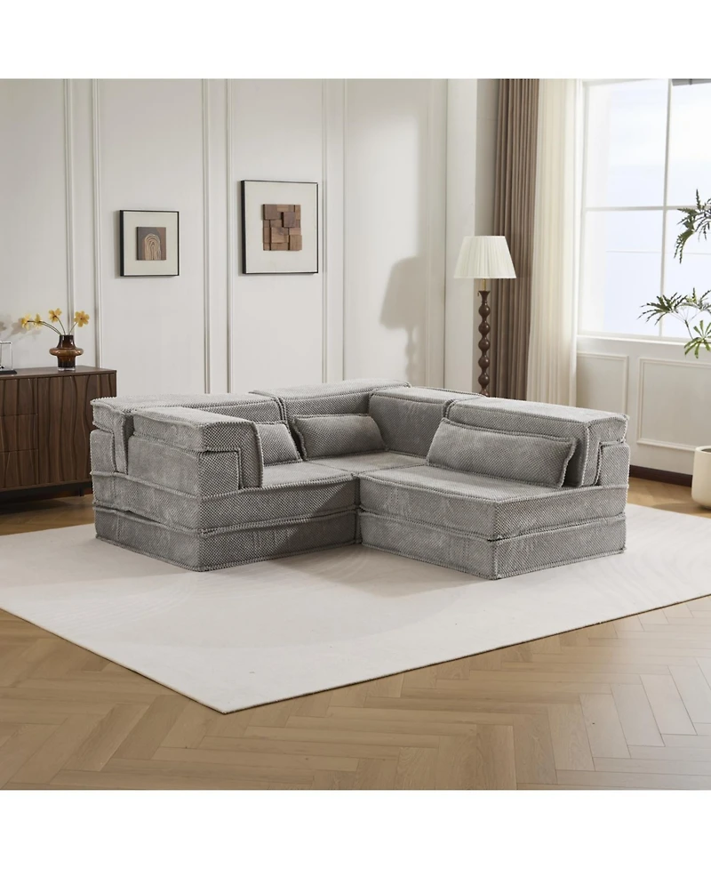 Streamdale Furniture Compression Sofa, Convertible Floor Sofa Bed