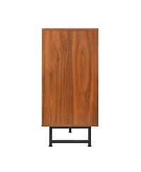 Streamdale Furniture Mid-Century Modern Walnut Sideboard Buffet Cabinet