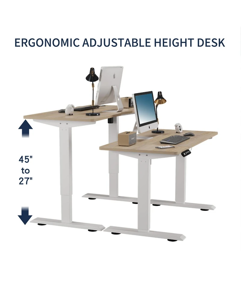 Streamdale Furniture Electric Standing Desk 55" Height Adjustable Computer Table
