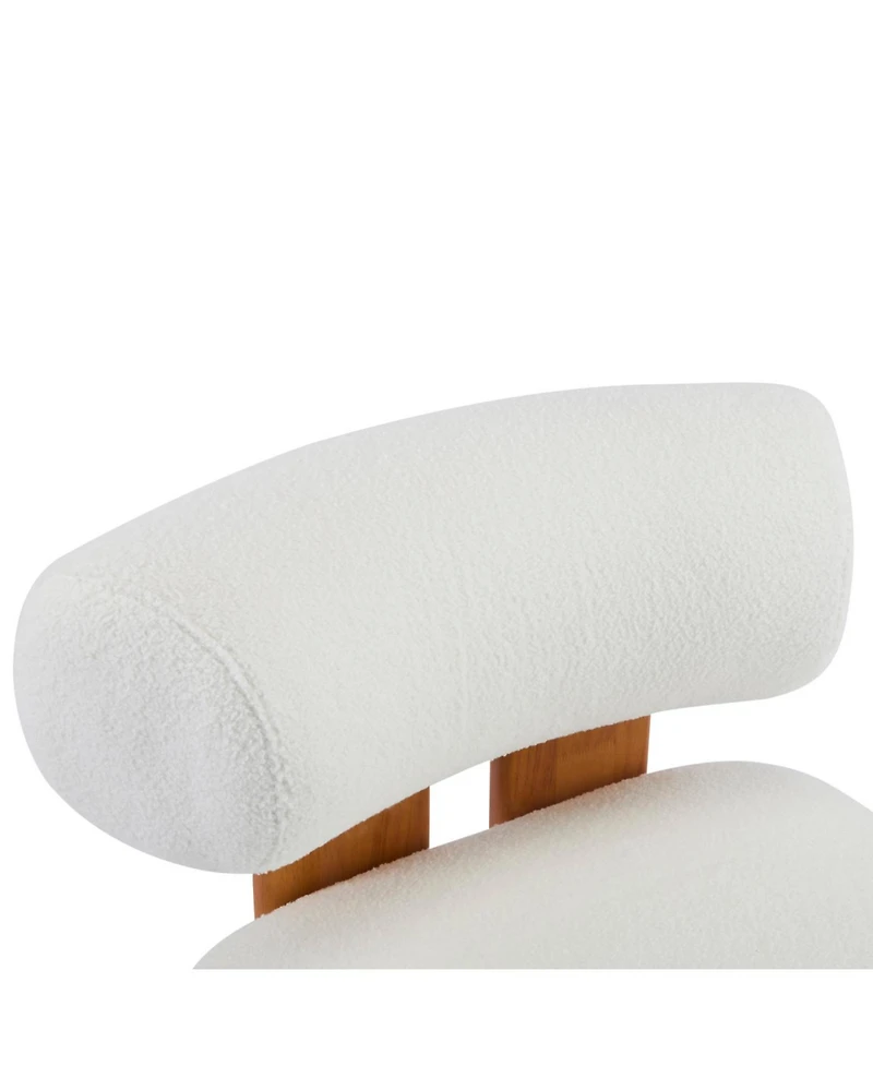 Streamdale Furniture Modern Boucle Lounge Chair with Solid Wood Frame