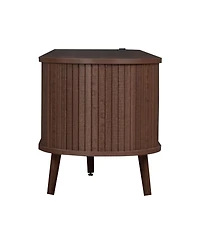 Streamdale Furniture 70" Mid Century Modern Tv Stand with Tambour Doors & Drawers