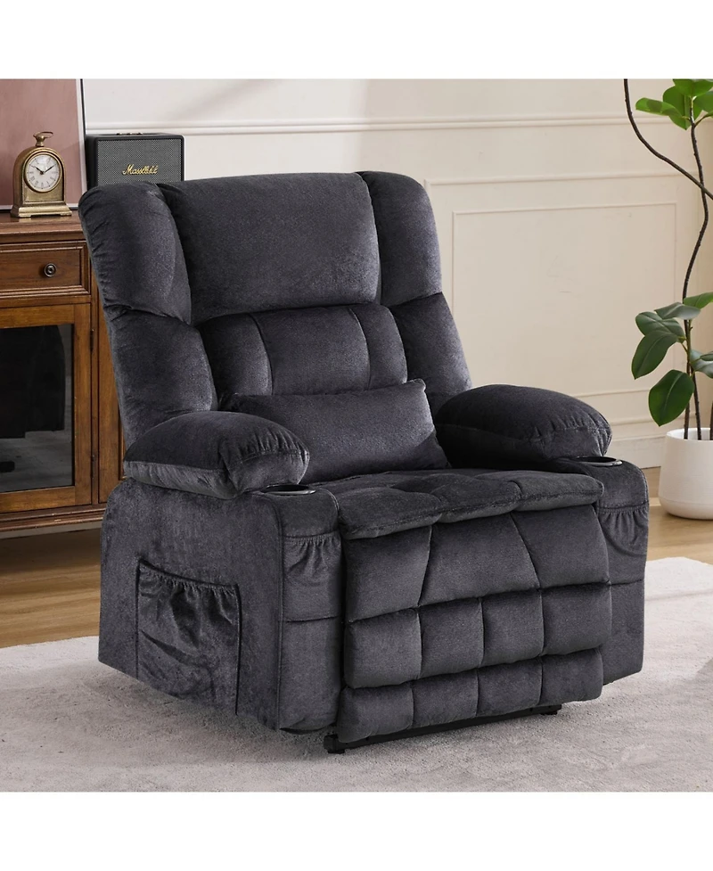 Streamdale Furniture Dual Motor Power Lift Recliner Chair with Heat and Cup Holders