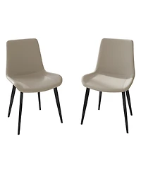 Streamdale Furniture Streamdale Dining Chairs 2PCS, Modern Upholstered Faux Leather Kitchen Chairs