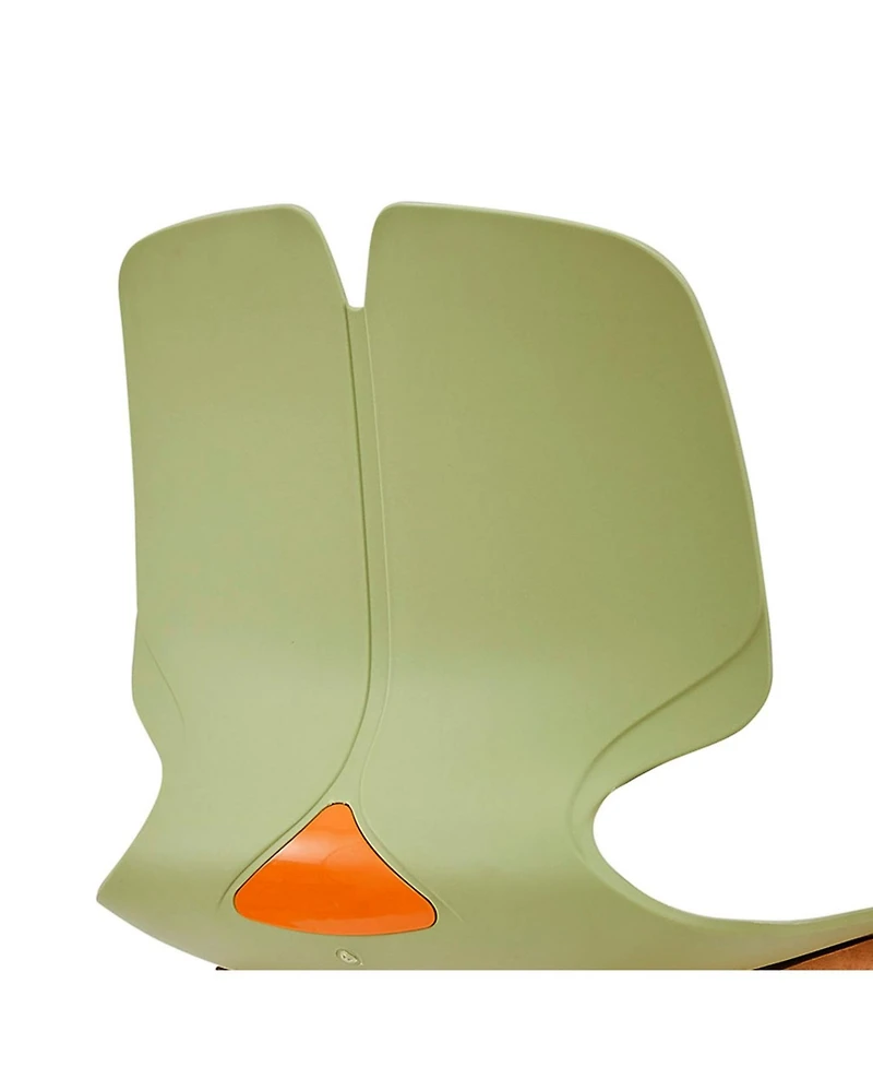 Streamdale Furniture Streamdale Modern Stacked Office Chairs Set of 4 (Green/Grey) - Polypropylene, 180KG Cap