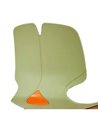 Streamdale Furniture Streamdale Modern Stacked Office Chairs Set of 4 (Green/Grey) - Polypropylene, 180KG Cap