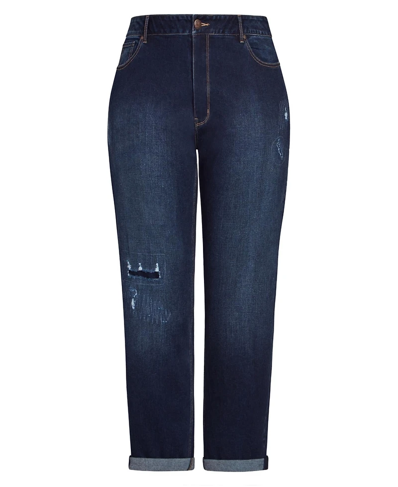 Avenue Women's Girlfriend Rip Jean