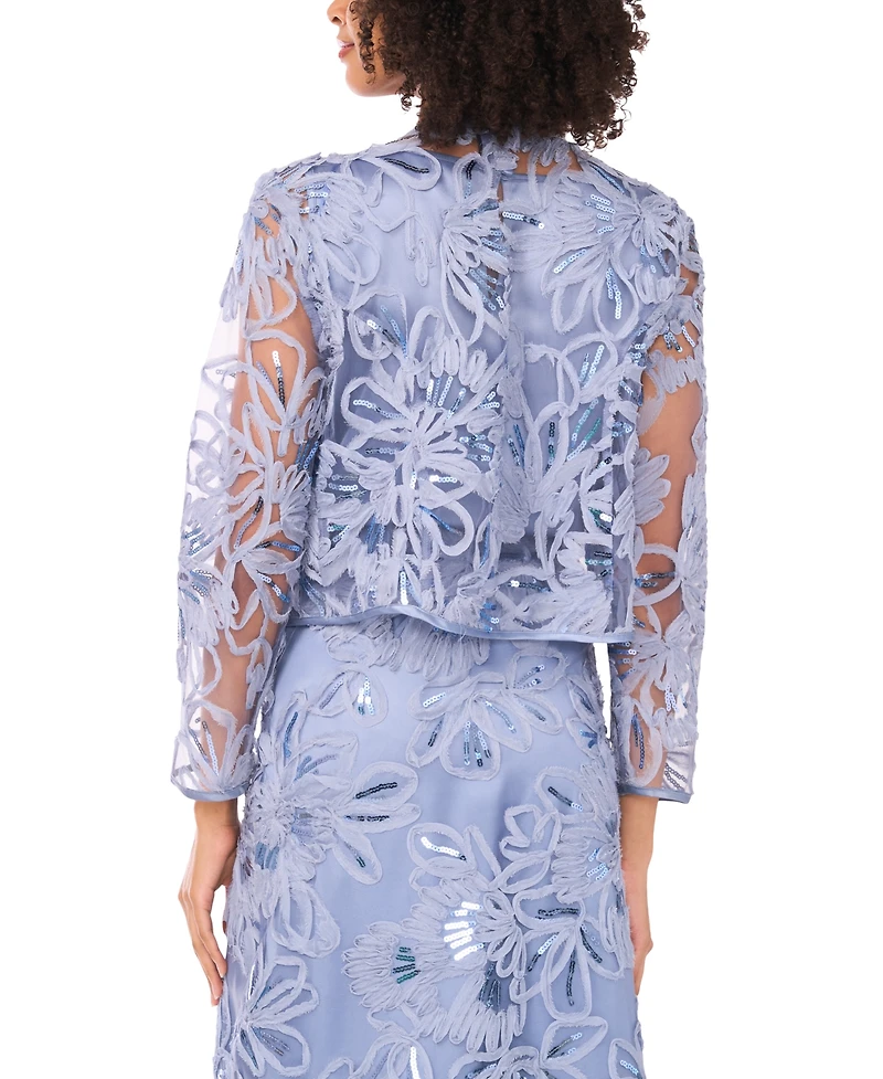 Msk Women's Soutache Tank and Open Front Jacket Dress