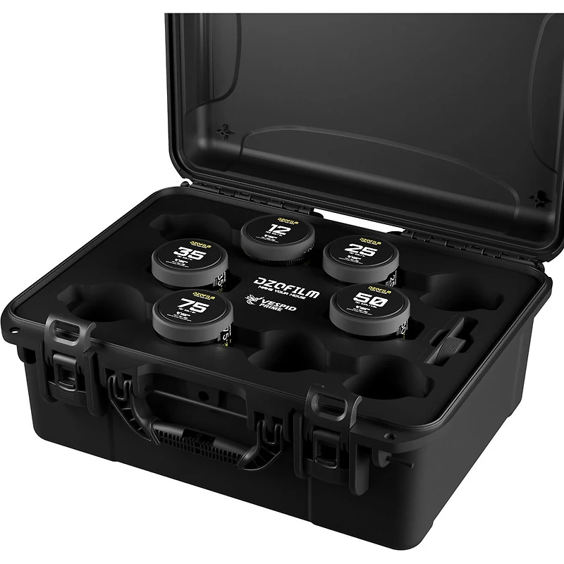Dzofilm Vespid Prime Cinema 5-Lens Kit with 12mm T2.8 and 25mm, 35mm, 50mm, 75mm T2.1 Lens for Pl & Ef Mount
