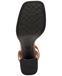 Coach Women's Crystal Signature Jacquard Platform Sandals