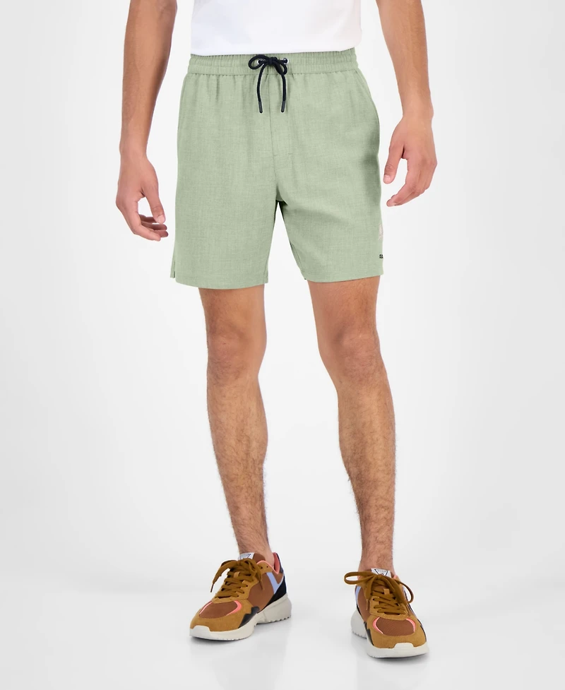Guess Men's Solid Drawstring Swim Trunks