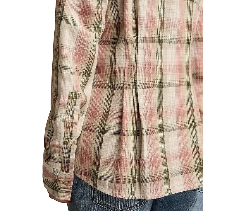 Lucky Brand Women's Plaid Button-Down Shirt