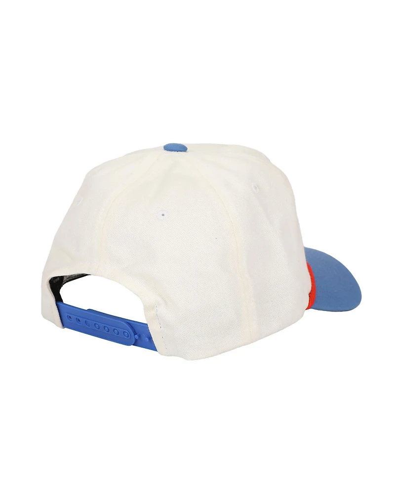 Spongebob Squarepants Men's Chum Bucket Manager White & Blue Retro Grandpa Snapback Hat