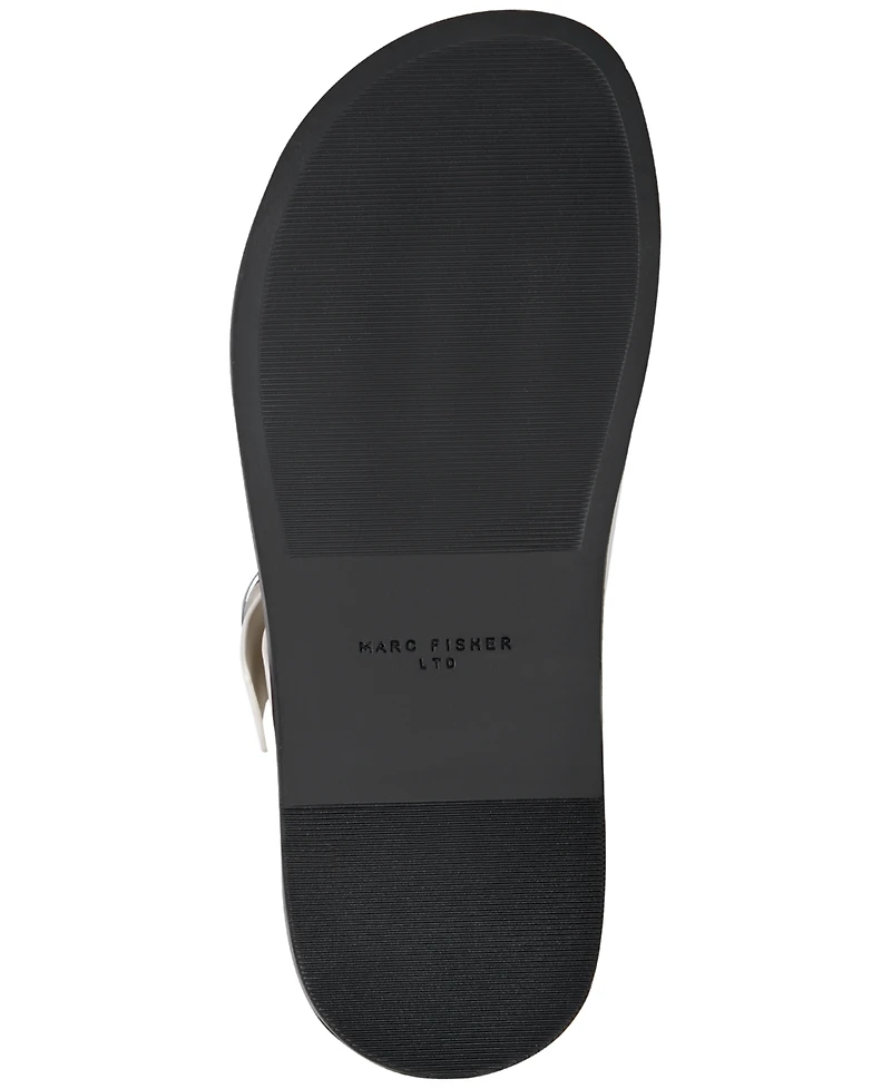 Marc Fisher Ltd Women's Gia Double Band Flat Slip-On Sandals
