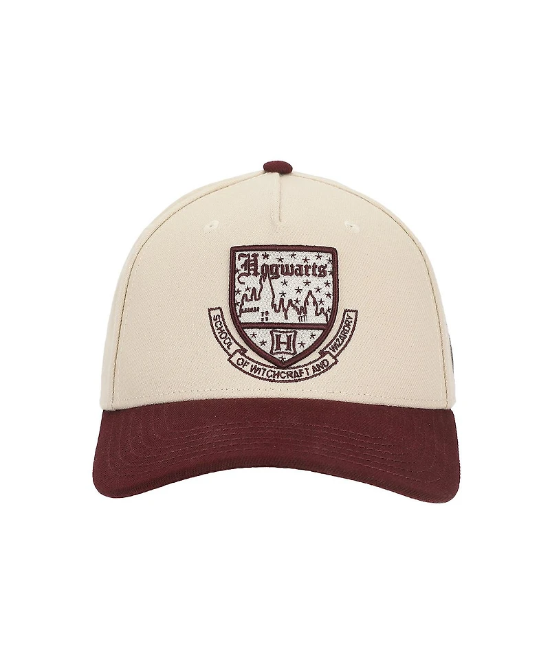 Harry Potter Men's Hogwarts Castle White Polywool A-Frame Baseball Hat