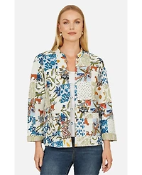 Yumi Women's Indian Patchwork Reversible Jacket