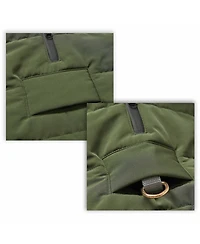 Blueberry Pet Windproof Waterproof Quilted Dog Puffer Jacket with Dual Zipped Leash Opening